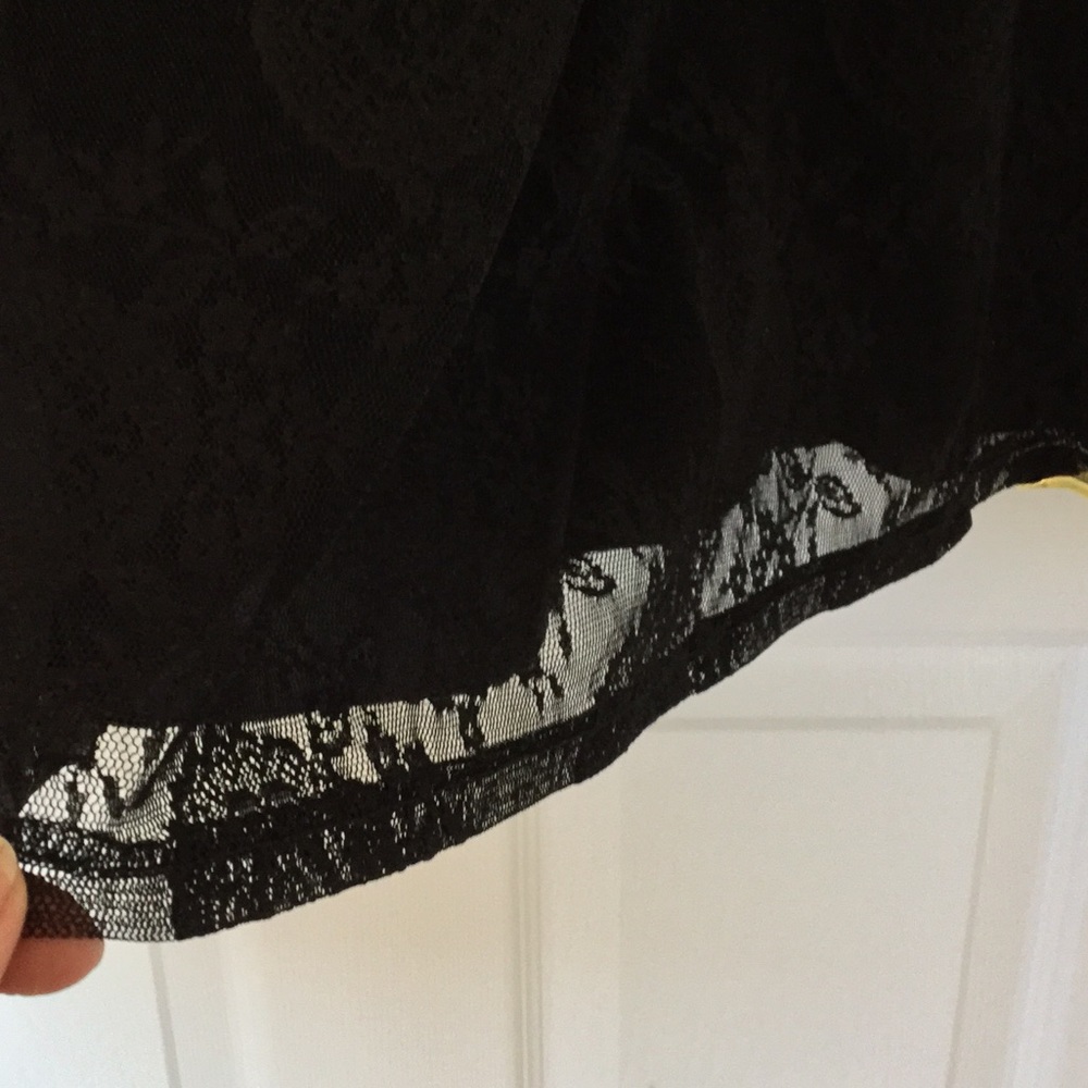 New CAbi Date Night Black Lace Tunic Top Belt Style# 942 New Without Tags M - Picture 6 of 9
